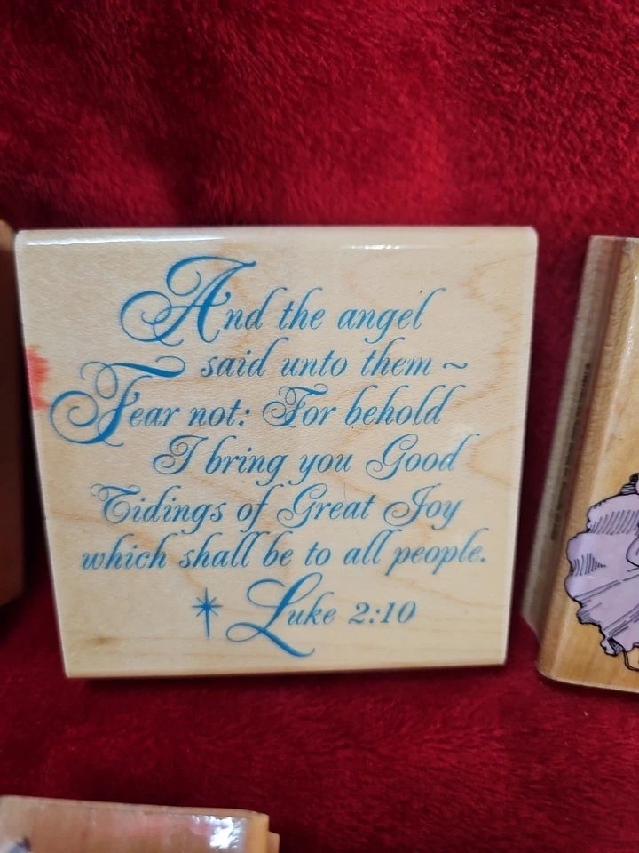 LOTE DE ÁNGELES Y CITAS HERO ARTS. 8 PIEZAS DIFERENTES TAMAÑOS  Foto 3 de 4