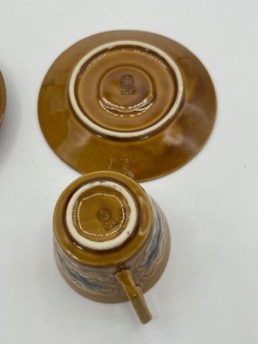 Chodziez Made In Poland Beige & Black Cup & Sauce Set of 2 - Picture 4 of 5