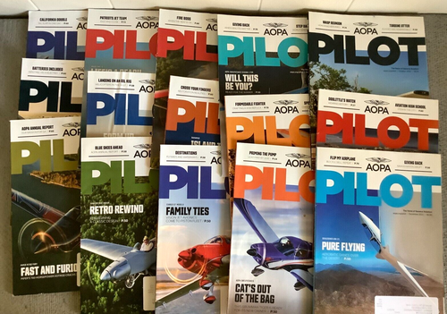 AOPA Pilot Magazine Lot of 15 2022, 2023. 2024 Recent Very Good Shape Overall