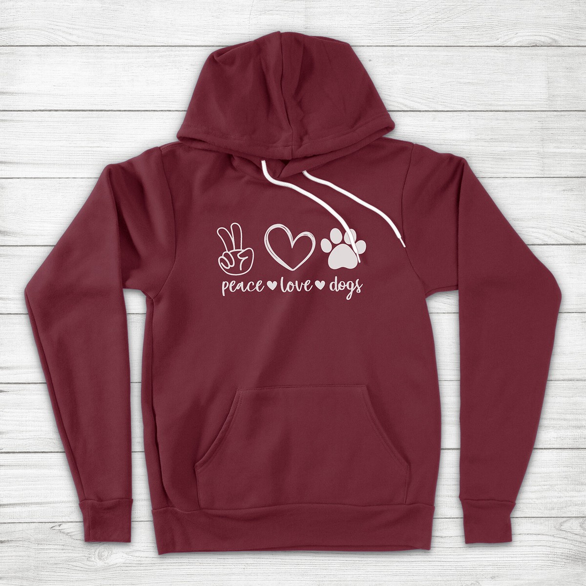 Peace Love Dogs Pet Owner Funny Dog Lover Gift Paw Print Hippie