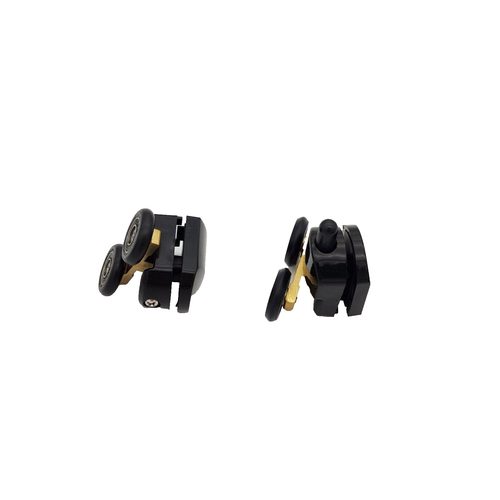 4 Pcs Black Shower Door Rollers Runners Wheels 23mm Top Bottom Replacement - Picture 6 of 9