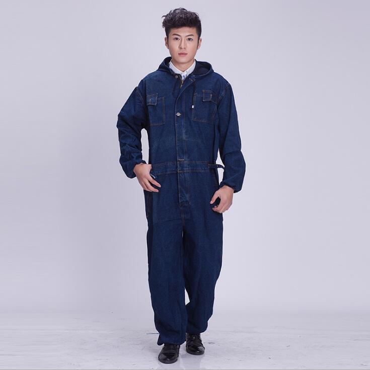 Adult Denim Coveralls Jumpsuit Overalls Mechanic Workwear