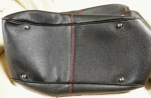 TOD'S For Ferrari Shoulder Bag Black Leather Used - Picture 4 of 7