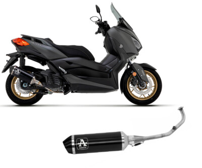 Komplett Kit Arrow Urban Alu Dark+ Endrohr fur Yamaha Xmax 125 2021 > 2023