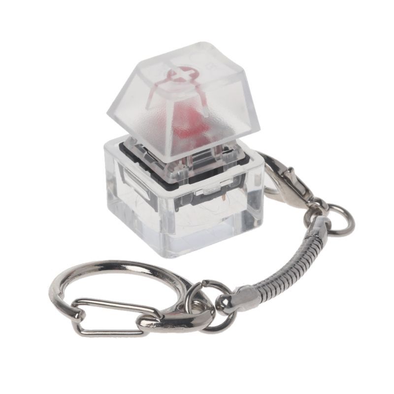 Mechanical Keyboard Cherry MX Tester Lightless Transparent Keys Keychain