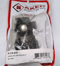 Aker A576-BW Mace Holder for MKVI w Snap Clasp Pepper Spray Case Belt Clip Black
