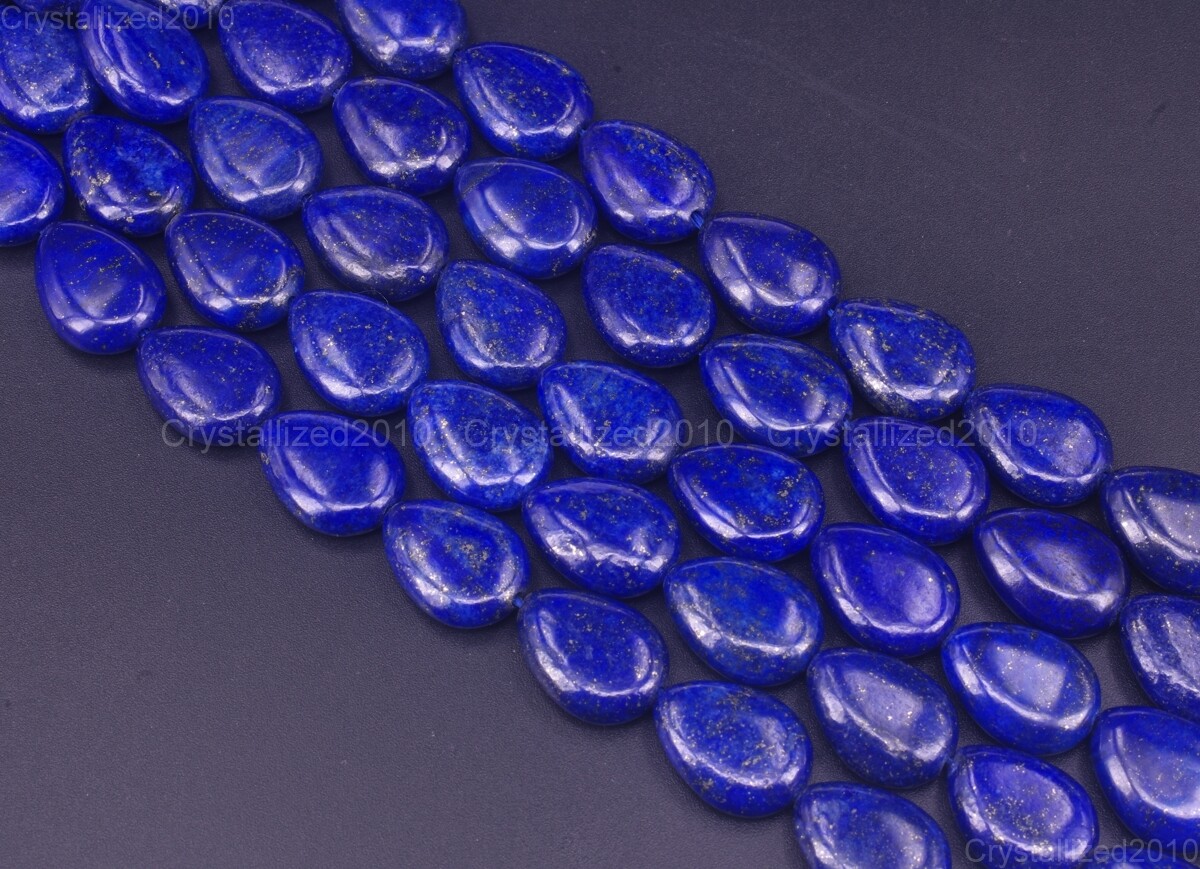 Pietra Preziosa Lapislazzuli Naturale Perline A Goccia 8 Mm - Foto 8