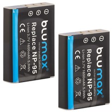 2x Blumax Akku für Fuji NP-95  X-S1, X30, X70, X100S, X100T 1600 mAh (3,7V)