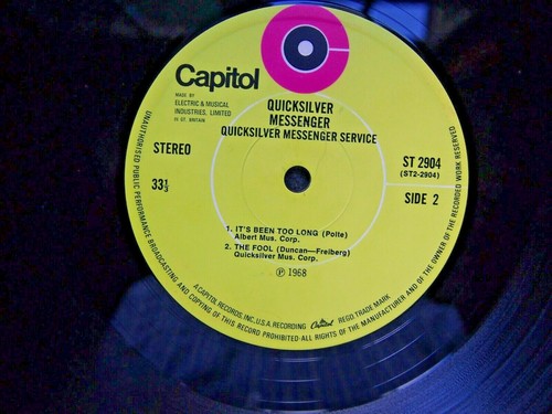 Quicksilver Messenger Service-S/T Capitol ST 2904 UK 1968 VG - Picture 5 of 5