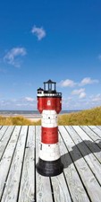 Solar-Leuchtturm Roter Sand, 50 cm, mit LED Beleuchtung