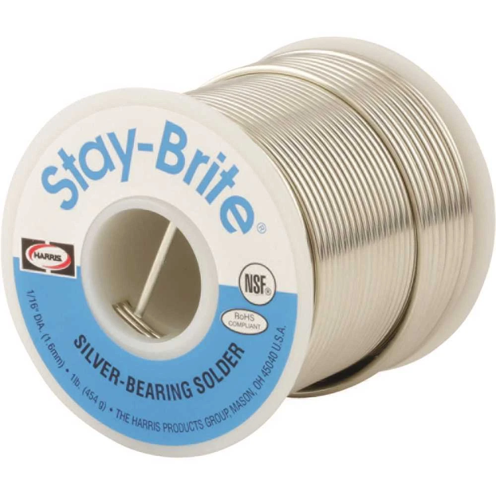 Harris SB61 Stay Brite 96 4 1 lb. Lead Free Solder Wire 1 8 in