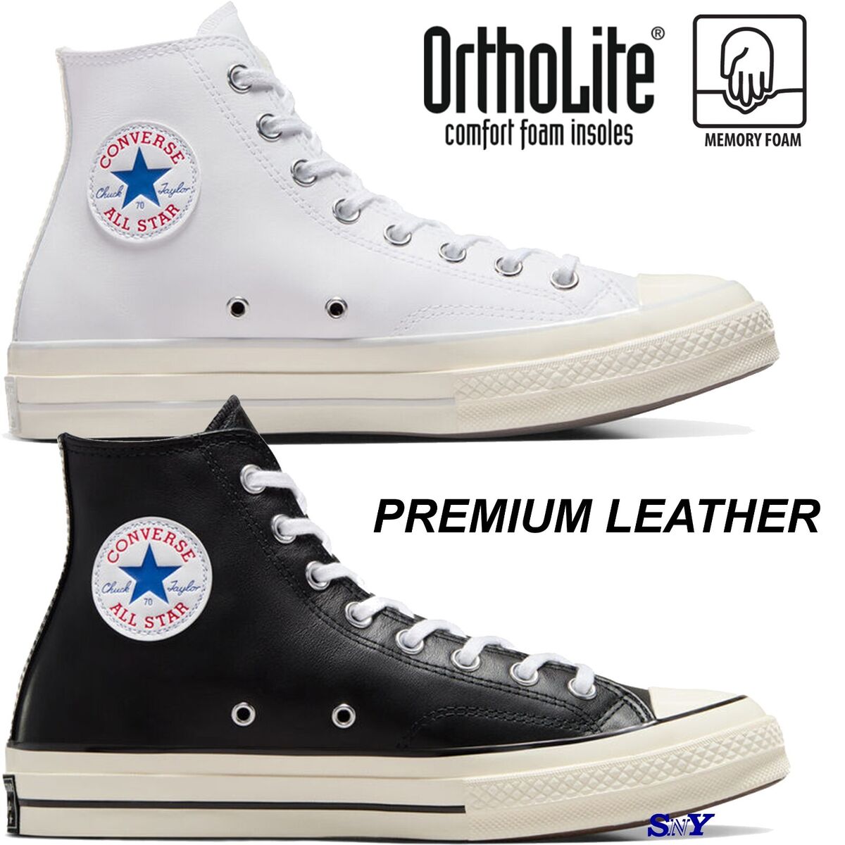 CONVERSE Chuck 70 Premium Leather High Top Men's Classic CONVERSE Chuck 70 Premium Leather High Top Men's Classic