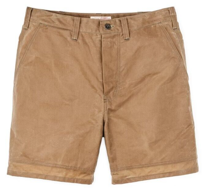Filson Eagle Harbor Shorts 20277946 Tan Khaki Waxed Double