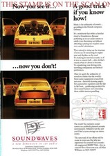 BMW 750iL 'SOUNDWAVES' Car Audi System ADVERT : Original 1990 Print Ad 705/53