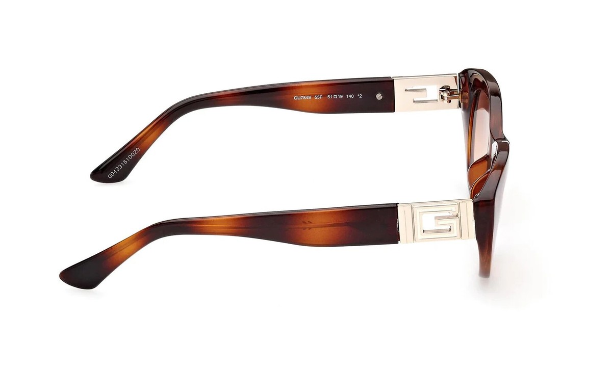 Guess GU7849 53F Brown Tortoise Cat Eye Plastic Sunglasses  display picture 2