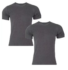 2 X GREY  Men Thermal Vest Short Sleeve T-Shirt(PACK OF 2 )