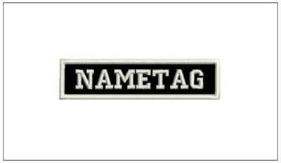 4'' custom Name tag Embroidered Sew on Patch biker officer 10cm vest personalized