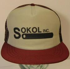 New Old Vintage 1980s Sokol Sand Stone Topsoil SNAPBACK TRUCKER HAT Made in USA