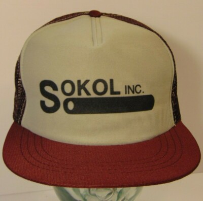 New Old Vintage 1980s Sokol Sand Stone Topsoil SNAPBACK TRUCKER HAT Made in USA