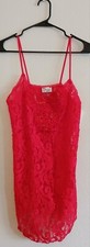 Cinema Etoile Small Nightie Red Chemise Lingerie Embellished Lace