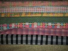 Printed PLAID checkerboard CHECK Cotton FABRIC U-Pick SEE INFO 1/2 yd BTHY