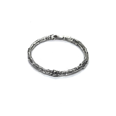 Handgefertigter Sterling Silber Vorsteckring minimalistisch Zweig massiv gestempelt 925