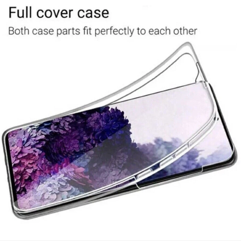 360 GRAD HANDY HÜLLE FÜR SAMSUNG SCHUTZHÜLLE TPU SILIKON KLAR HUAWEI CASE COVER - Bild 2 von 4