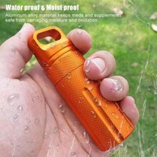 Airtight Pill Container Bottle Portable Outdoor Single-Chamber Capsule Holder