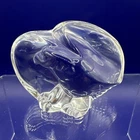 STEUBEN ART GLASS SIGNED EAGLE HAND COOLER PAPERWEIGHT FIGURINE