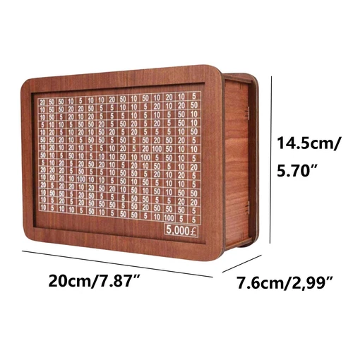 Wooden Piggy Bank Cash Box Money Bank With Counter Money Saving Challenge Box - Picture 13 of 24