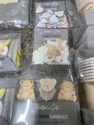Hatton gate Teddy Bear Partyware For Birthdays, Christenings, JOBLOT SEE PICS - Picture 5 of 9