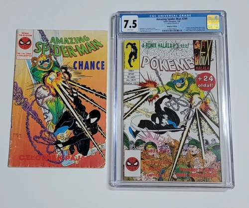 Amazing Spider-Man 298/299 Polish ungraded and 299 Hungarian CGC 7.5 Comic lot