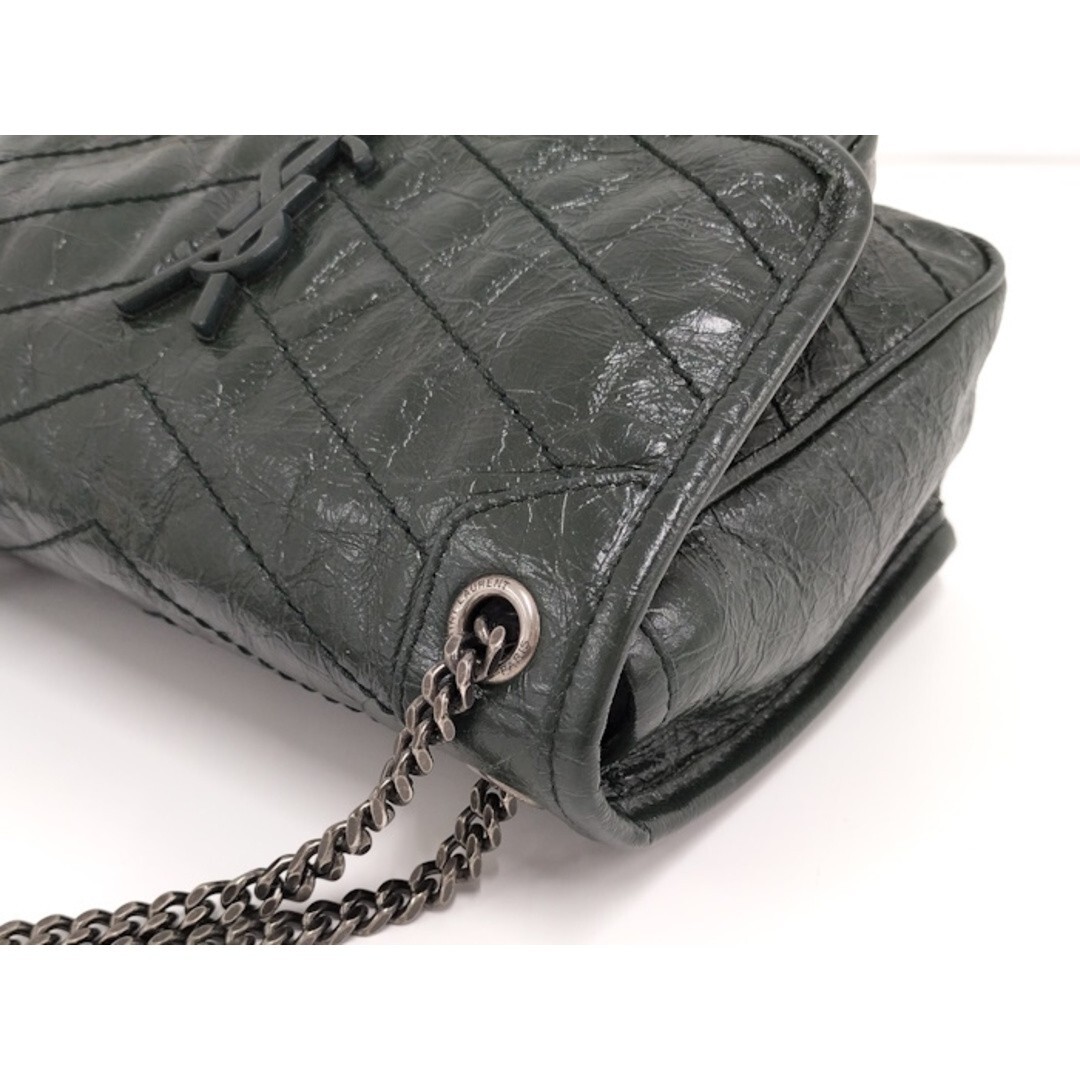 Yves Saint Laurent Niki Chain Shoulder Bag khaki Leather Yves Saint Laurent Niki Chain Shoulder Bag khaki Leather
