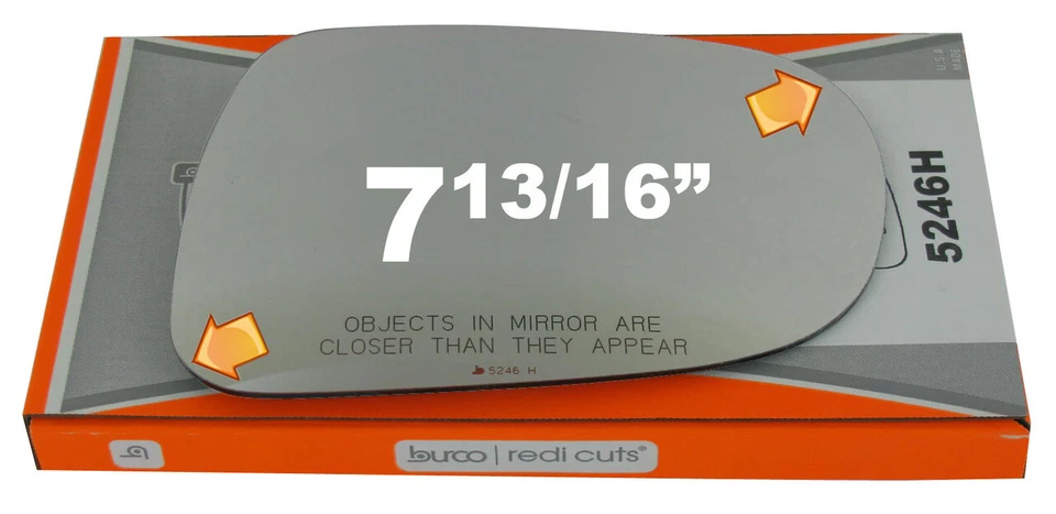 New Convex Right Mirror Glass For 06-08 Lexus IS250, IS350 W/O Backing Plate - Image 2 of 4