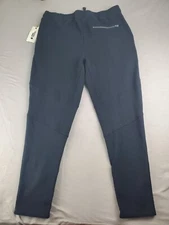 REBEL CANYON Jogger Mens Large Black Ankle Zip Pant Cotton Blend