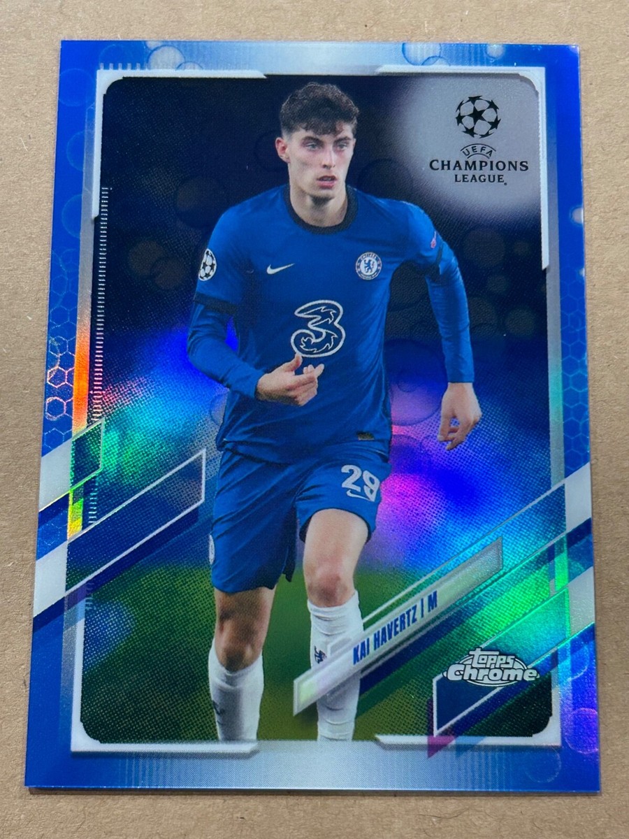 その他 Topps Chrome Kai Havertz auto /99 Kai Havertz 2020-21 Topps Chrome UEFA Blue Bubbles Refractor