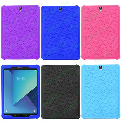 Diamond Grid Silicone Case For Galaxy Tab S3 9.7 Free Screen Protector & Stylus 