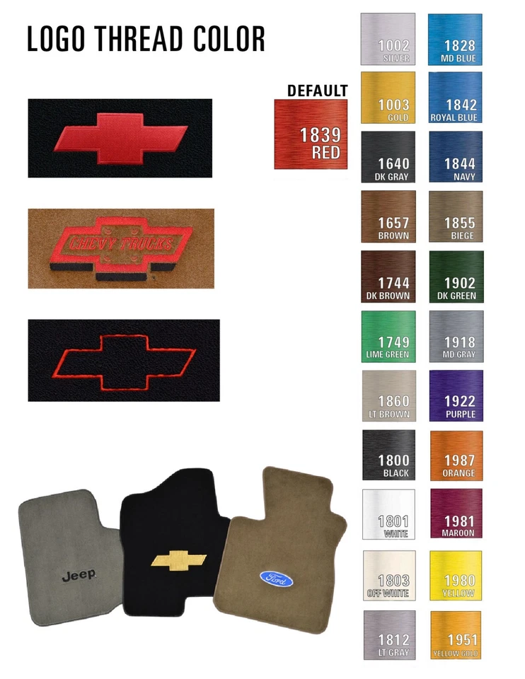 Alfombrillas Cutpile para camioneta Chevy/GMC 55-59 con/sin logotipo *Hechas en EE. UU.* Foto 3 de 4