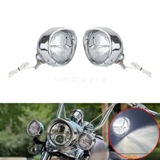 E-Mark 4.5" LED Fog Passing Light For Harley Electra Glide Touring Road King