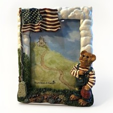 Vintage Boyds Bear Bearstone Sammy Bearmerican I Pledge Allegiance Picture Frame