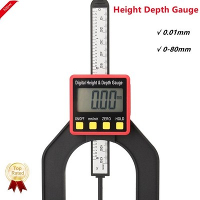 0-80mm 0.01mm Height Depth Counting Meter Woodworking Gauge Altimeter Ruler *qq