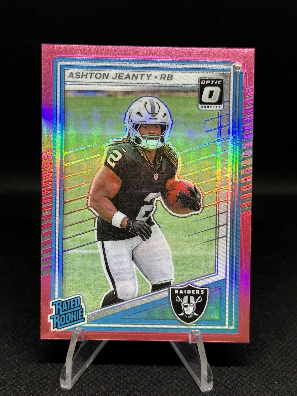 🔥🔥ROOKIE🔥🔥2025 Donruss Ashton Jeanty Optic  Preview Pink #305