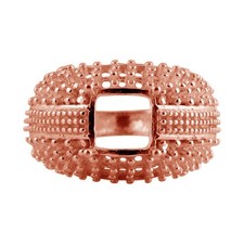 925 Sterling Silver Semi Mount Faceted 8MM Sterling Silver Ring for Women/Girls