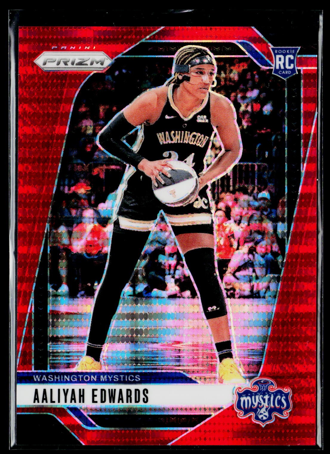 2024 Panini Prizm WNBA #70 Aaliyah Edwards Red Prizms #/299