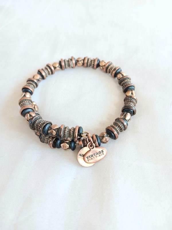 Alex And Ani Celebration Of Life Heritage wrap bracelet Black Gold