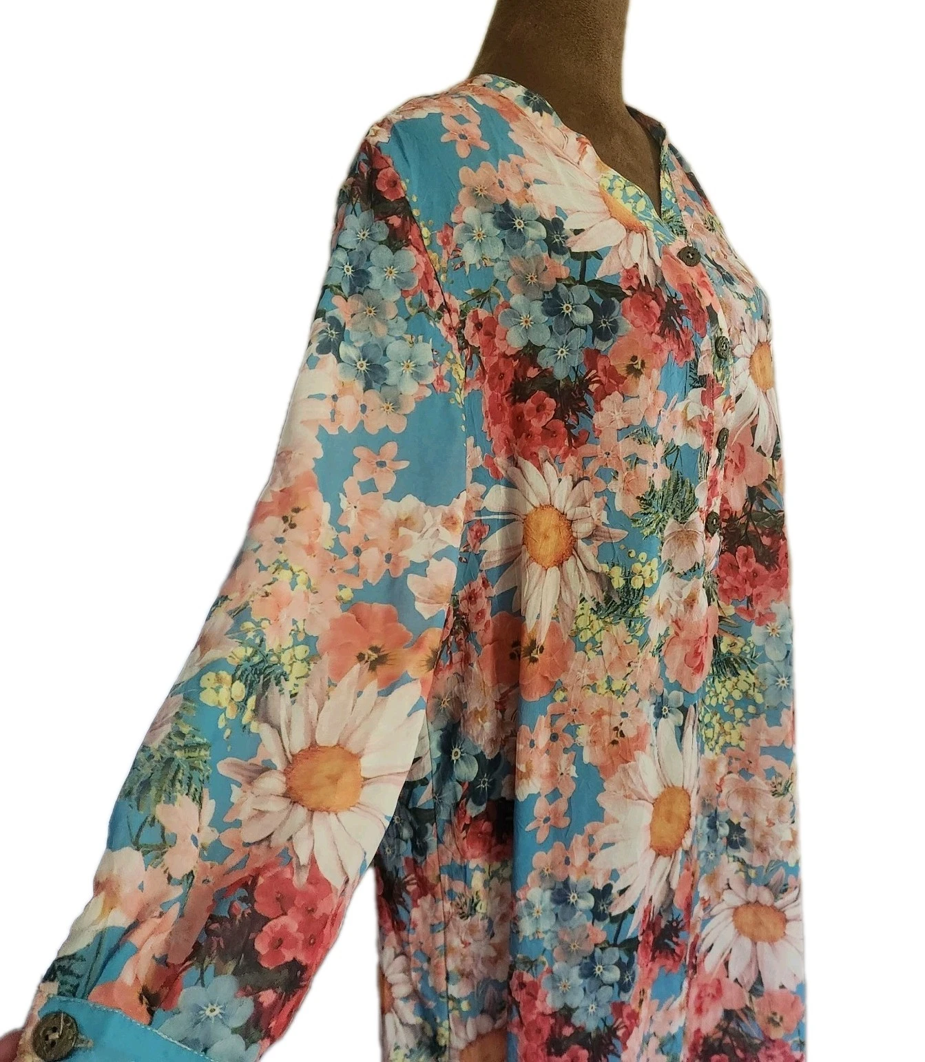VETEMENTS Abito floreale Simply Couture taglia L colorato bohemien hippie leggero
