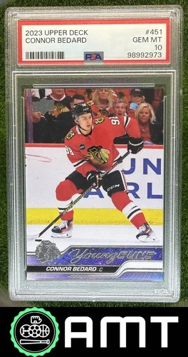Connor Bedard Young Guns RC PSA 10 2023-24 Upper Deck Chicago Blackhawks #451 73