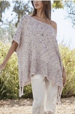 Johnny Was Poncho Tassel Boho Embroidered Women s Size S Lightweight Kimono Top