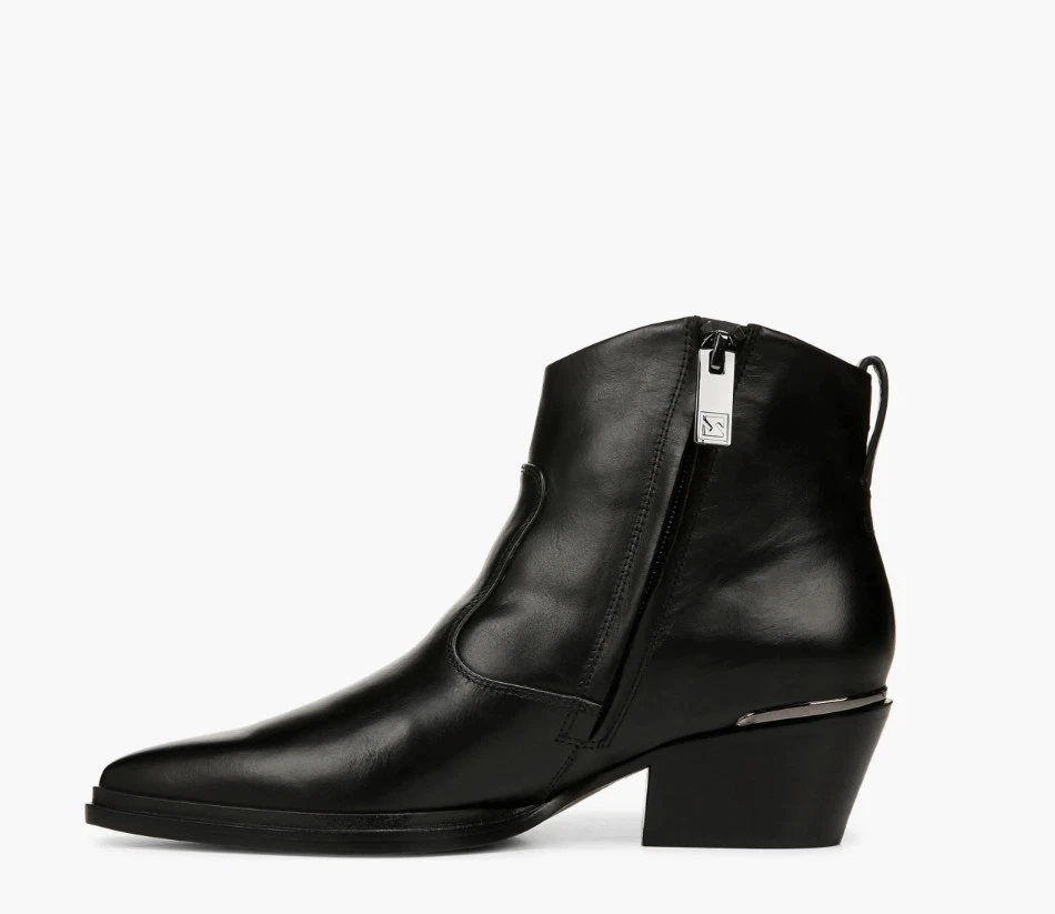 Botines Franco Sarto para mujer de cuero con punta en A-Blake Foto 3 de 4