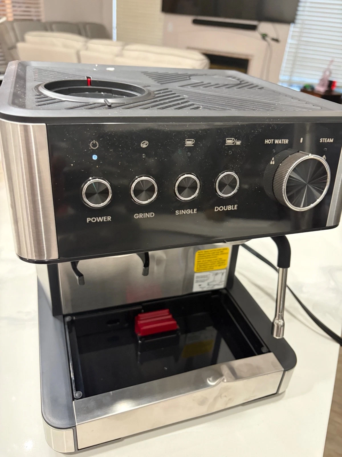 20 bar espresso coffee machine (2025 Improvement) with built-in anti-clogging co